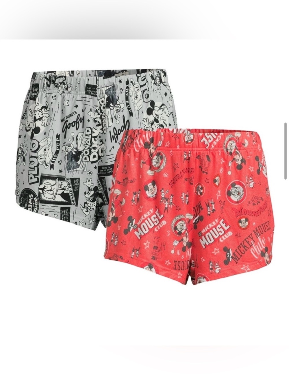 Disney Women’s Gray Cartoon Character Print Sleep Lounge Shorts Size Large